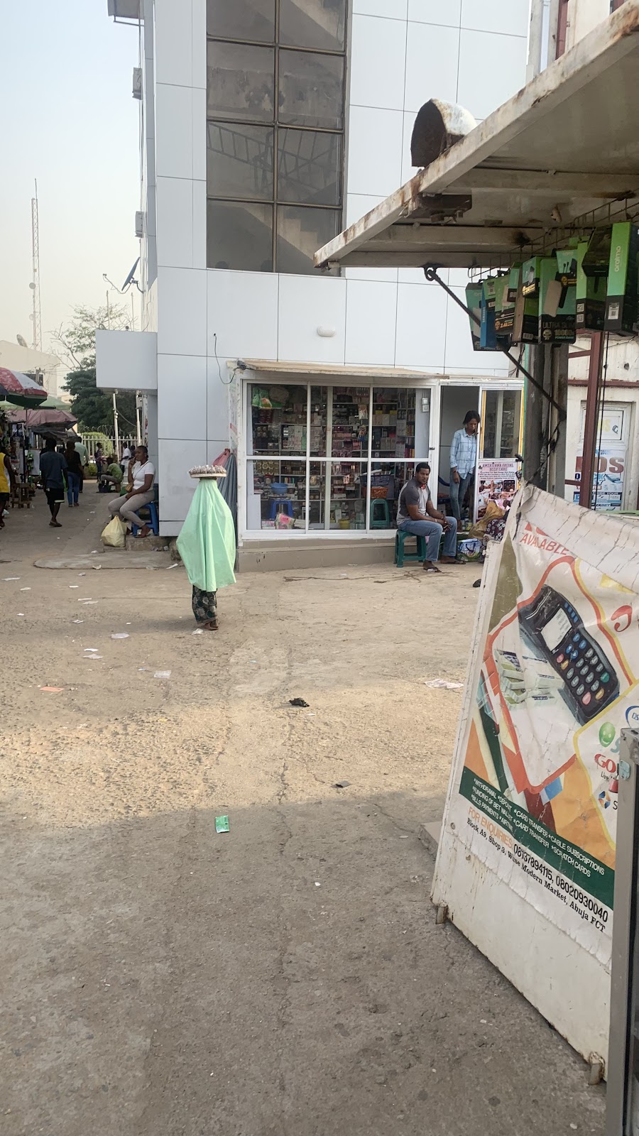 Colourful paintings on display at the Abuja Arts and Crafts Market